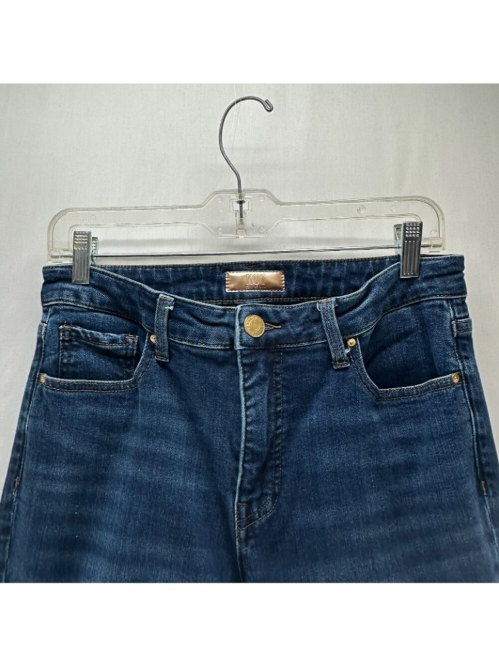 Kut From The Kloth Stella Fab Ab Flare Jeans Women 6 High Rise Stretch Dark Wash - Picture 6 of 13